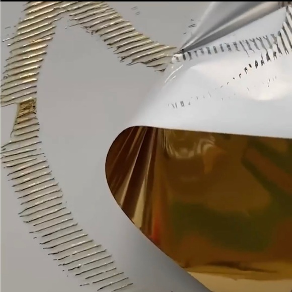 💰PEBEO 766550 Gedeo Mirror Effect Leaves Adhesive Sheet, Silver. NWTS- - Picture 4 of 4